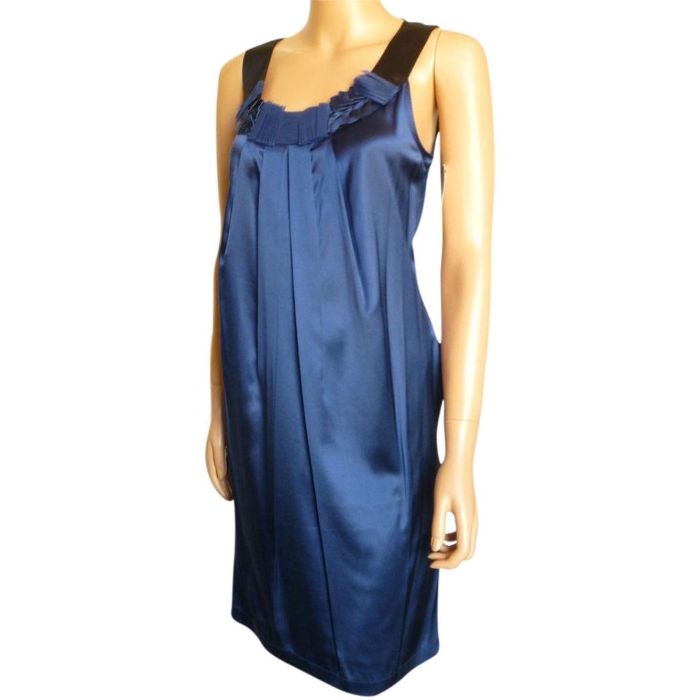 NWT DKNY Blue Silk Shift Dress